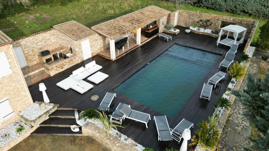 Magnifique Villa De Luxe Au Coeur De La Garrigue Nimes Luaran gambar